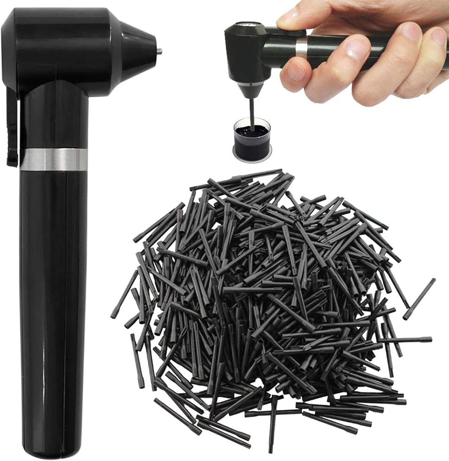 Tattoo Ink Mixer Machine Set -  Electric Tattoo Ink Blender with 100Pcs Mixing Sticks Set Ink Mixer Machine Tattoo Pigment Agitator Pigment Ink Sticks Ink Mixer Sticks for Tattoo Supply - Image 1