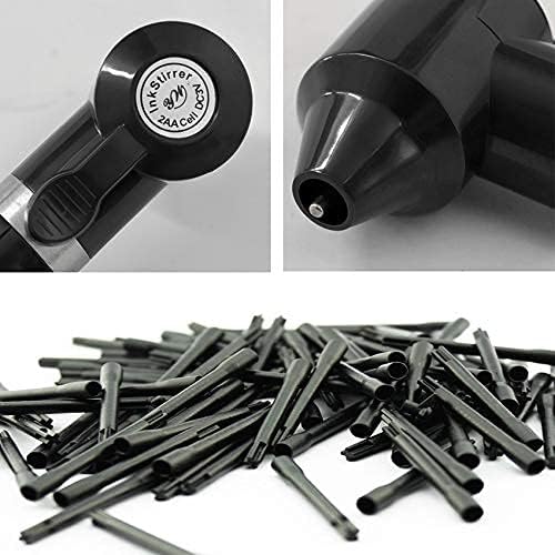 Tattoo Ink Mixer Machine Set -  Electric Tattoo Ink Blender with 100Pcs Mixing Sticks Set Ink Mixer Machine Tattoo Pigment Agitator Pigment Ink Sticks Ink Mixer Sticks for Tattoo Supply - Image 7
