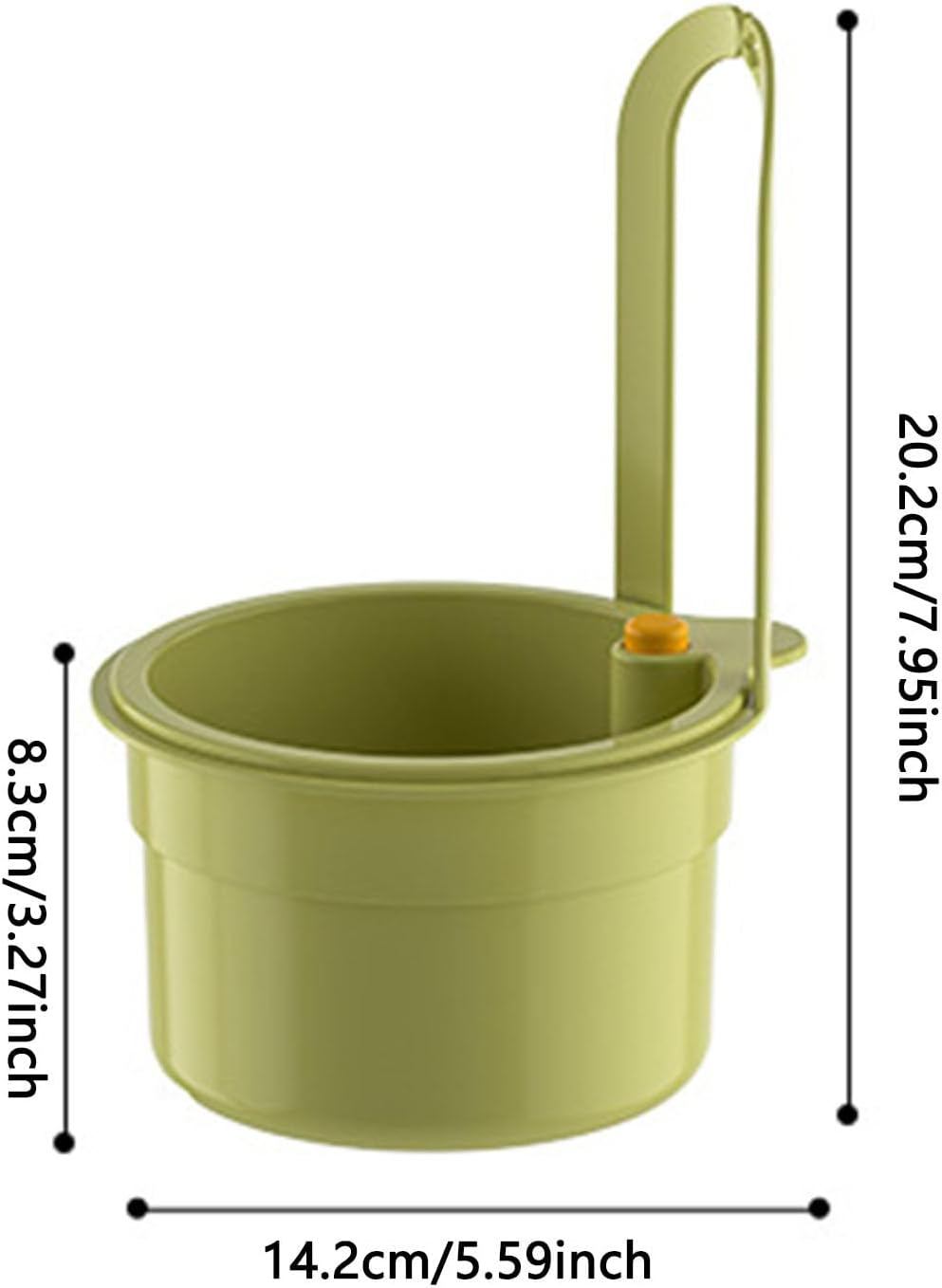 Kitchen Sink Strainer Basket, Self Cleaning Sink Food Waste Catcher, Faucet Hanging, Press Automatic Dumping Kitchen Draining Basket, Waste Rack Trash Catcher for Leftovers (Green+White+Yellow) - Image 5
