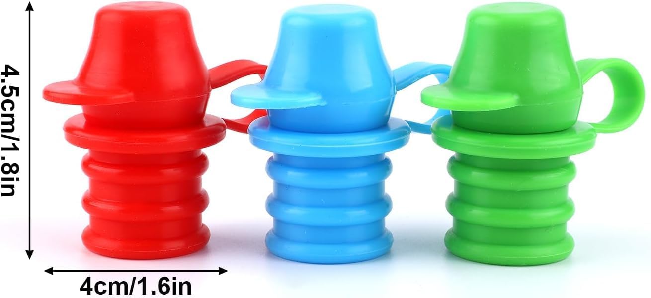 3pcs Silicone Water Bottle Top Spouts, No Spill Baby Food Pouch Toppers With Handle, Spout Adapter for Toddlers Kids Travel Essentials, Leak-Proof, BPA-Free - Image 2