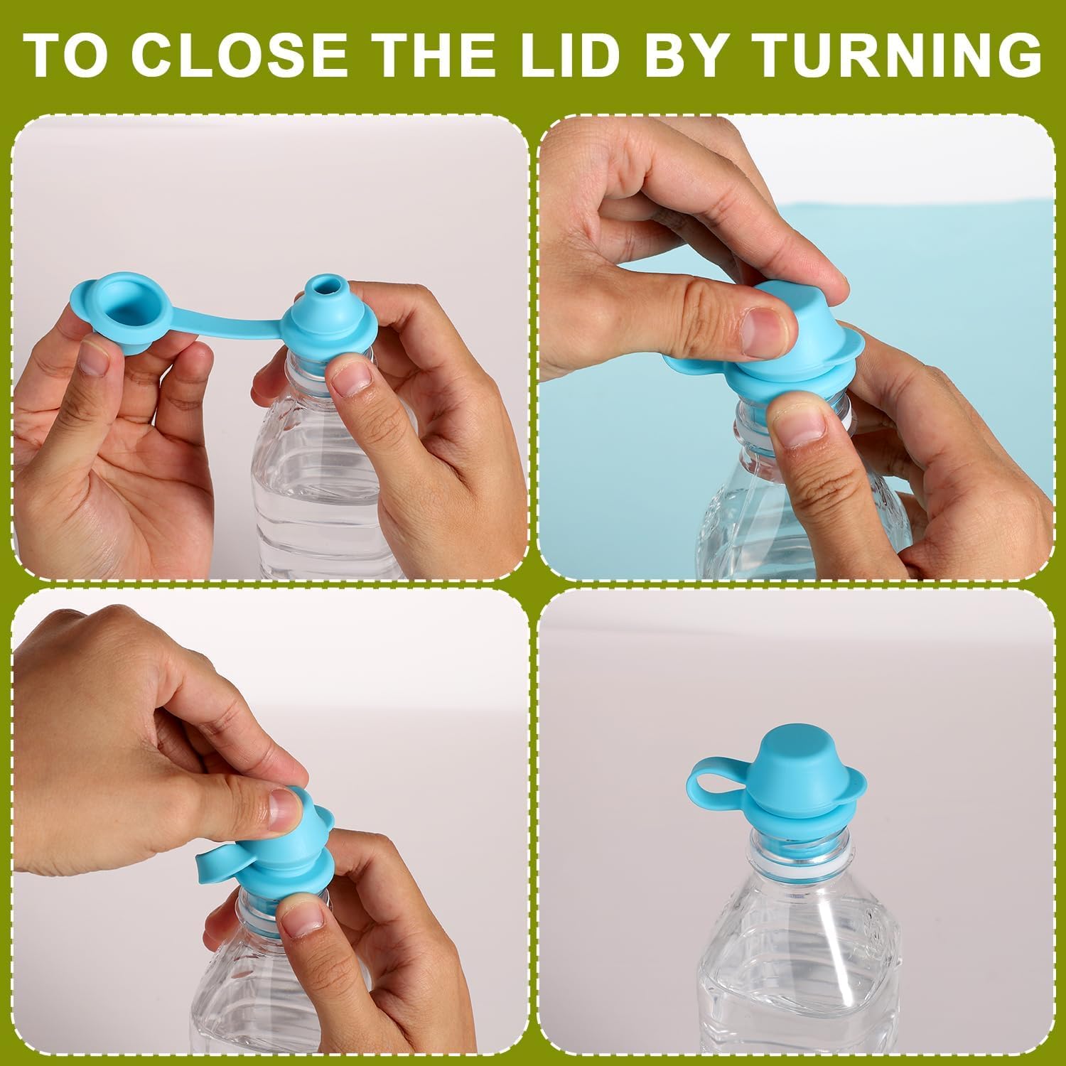 3pcs Silicone Water Bottle Top Spouts, No Spill Baby Food Pouch Toppers With Handle, Spout Adapter for Toddlers Kids Travel Essentials, Leak-Proof, BPA-Free - Image 5