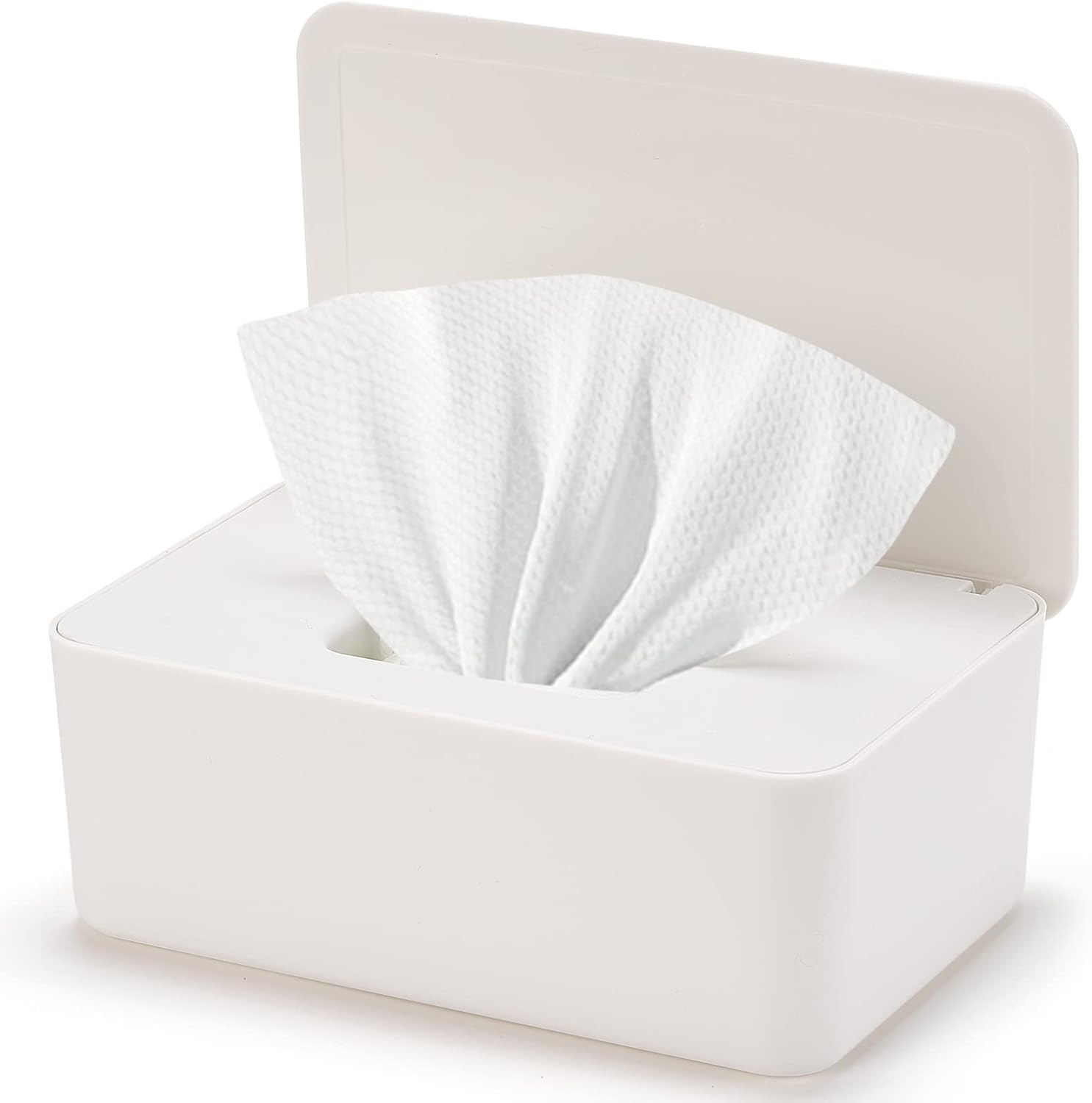 Baby Wipes Dispenser, Wipe Holder for Baby & Adult,Keeps Wet Tissue Fresh, Non-Slip Wipes Case, Flushable Wipe Container with Sealing Design Lid - Image 1