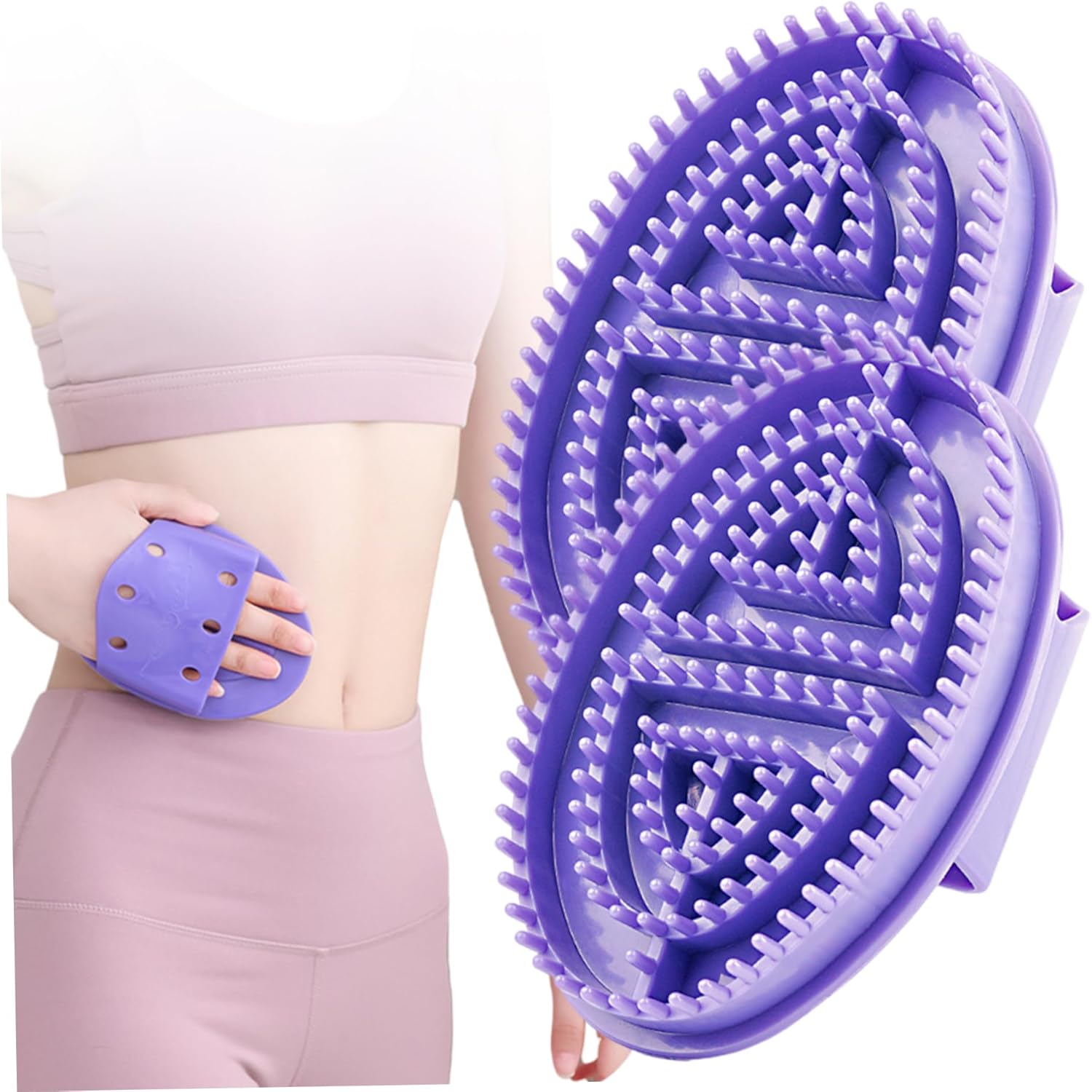 Meridian Massage Brush, 2pcs Non Scratch Soft Rubber Massage Combs, Relaxing Body Massager, Full-Body Relaxation Tool for Anti Cellulite Slimming Conditioning - Image 1