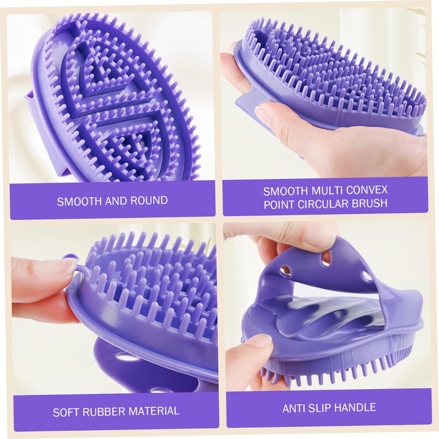 Meridian Massage Brush, 2pcs Non Scratch Soft Rubber Massage Combs, Relaxing Body Massager, Full-Body Relaxation Tool for Anti Cellulite Slimming Conditioning - Image 4