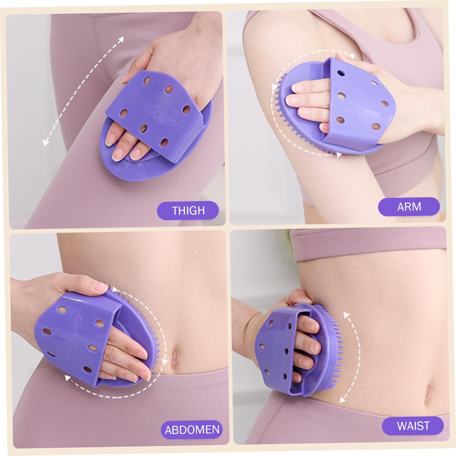 Meridian Massage Brush, 2pcs Non Scratch Soft Rubber Massage Combs, Relaxing Body Massager, Full-Body Relaxation Tool for Anti Cellulite Slimming Conditioning - Image 5