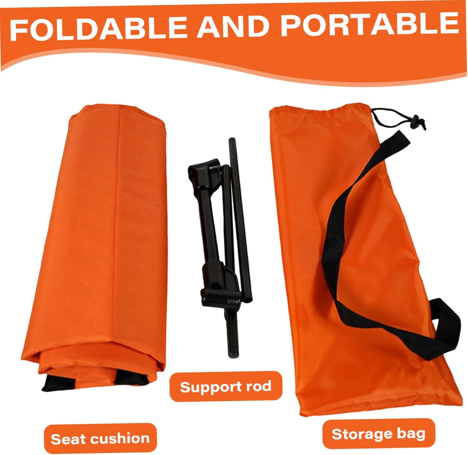 Reclining Beach Mat 15x43.3x15.8/15x26.8x15.8'' Oxford Cloth Waterproof Foldable Beach Lounge Chair Lightweight & Portable Lounger for Adults Holidays Camping Park - Image 5