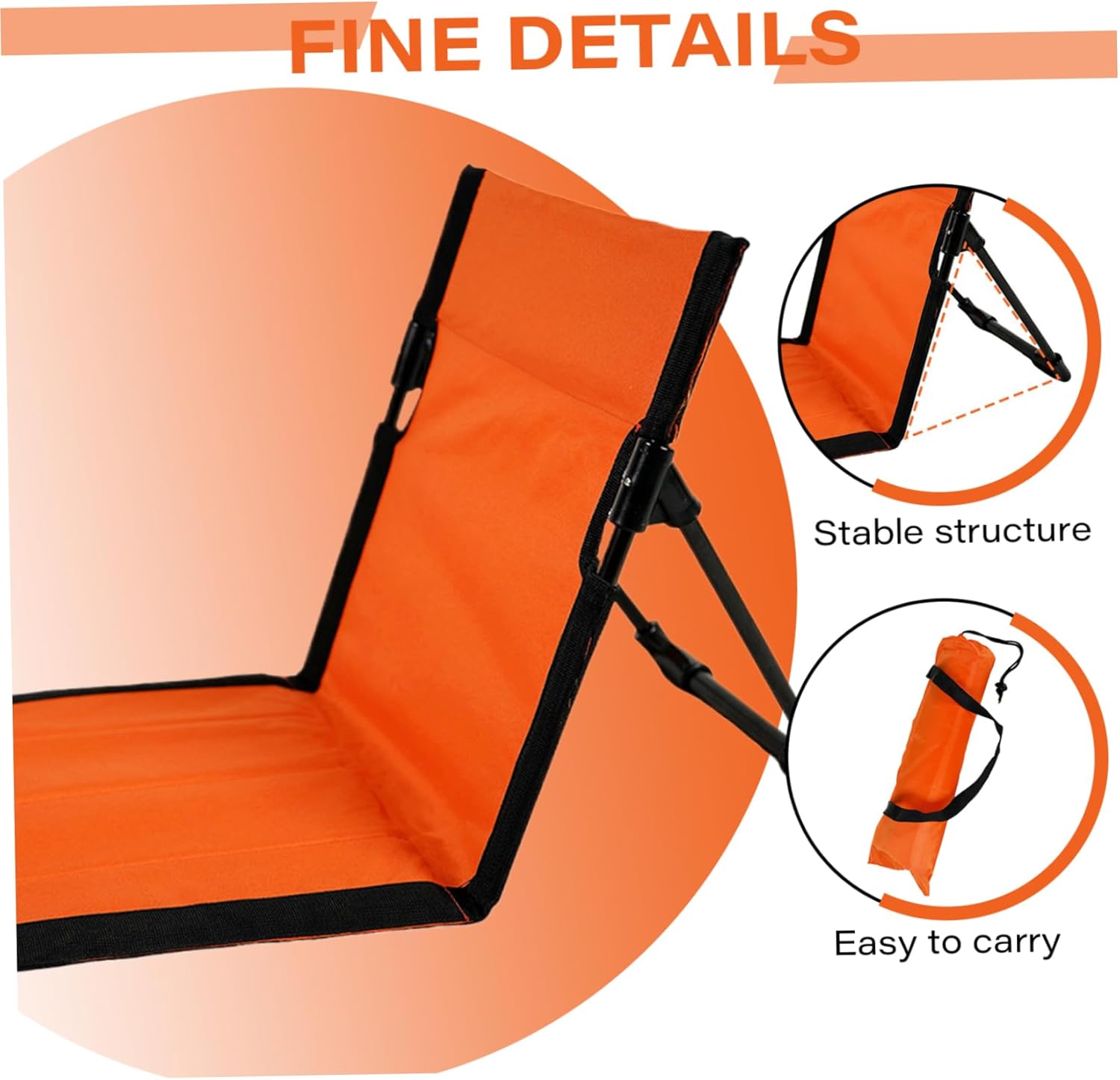 Reclining Beach Mat 15x43.3x15.8/15x26.8x15.8'' Oxford Cloth Waterproof Foldable Beach Lounge Chair Lightweight & Portable Lounger for Adults Holidays Camping Park - Image 8