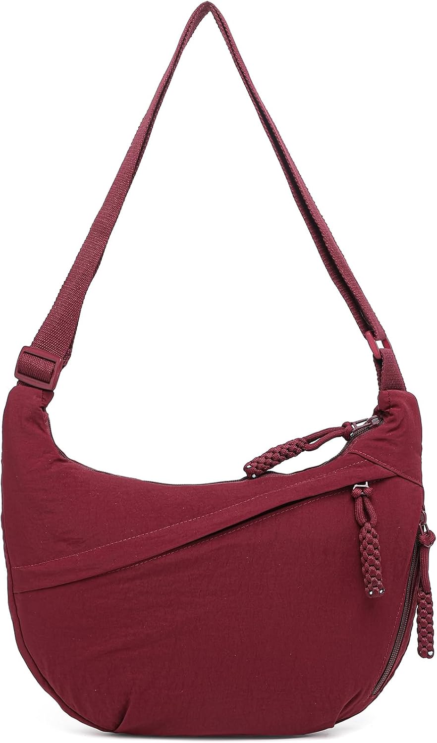 Crescent Bag for Women Men Nylon Crossbody Bags Multi-Pocket Sling Bag Roomy Hobo Bags Moon Bag Slouchy Dumpling Bag - Image 1