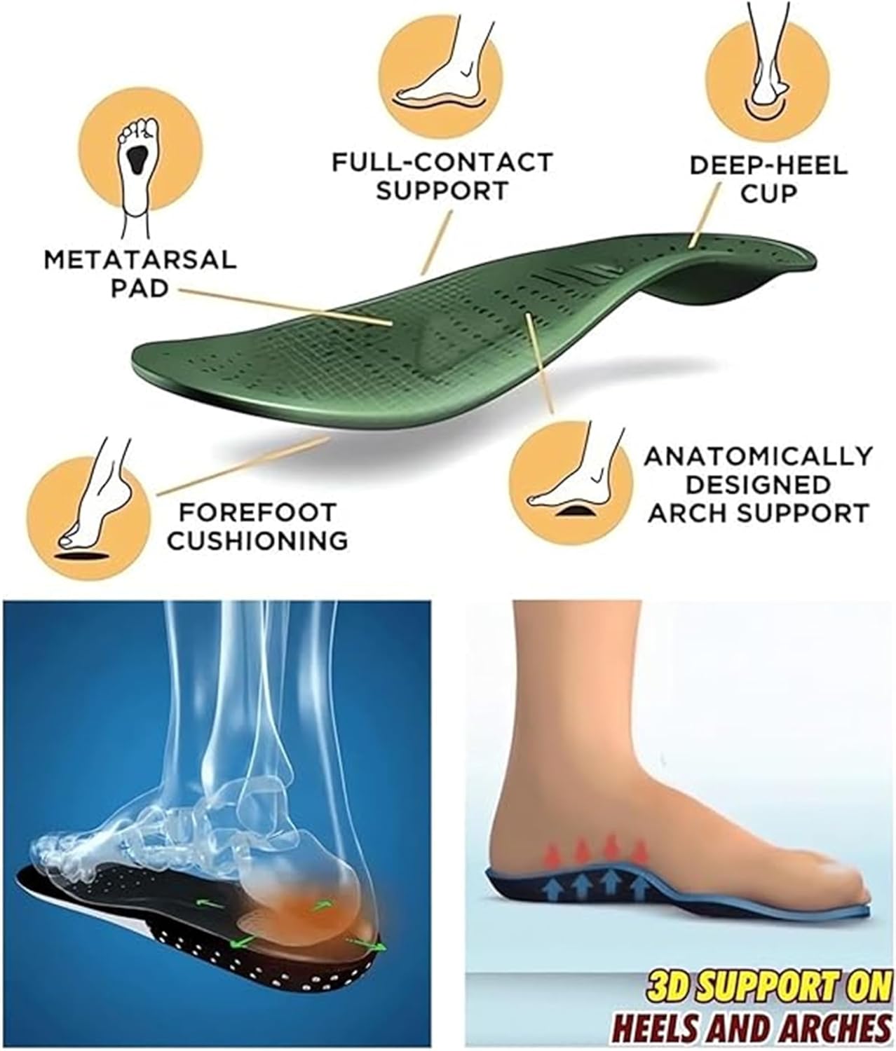 Women's Dressy Orthopedic Sandals, Comfortable Arch Support Flip Flops, Sport Orthotic, Plantar Fasciitis, White, Size 11 - Image 6