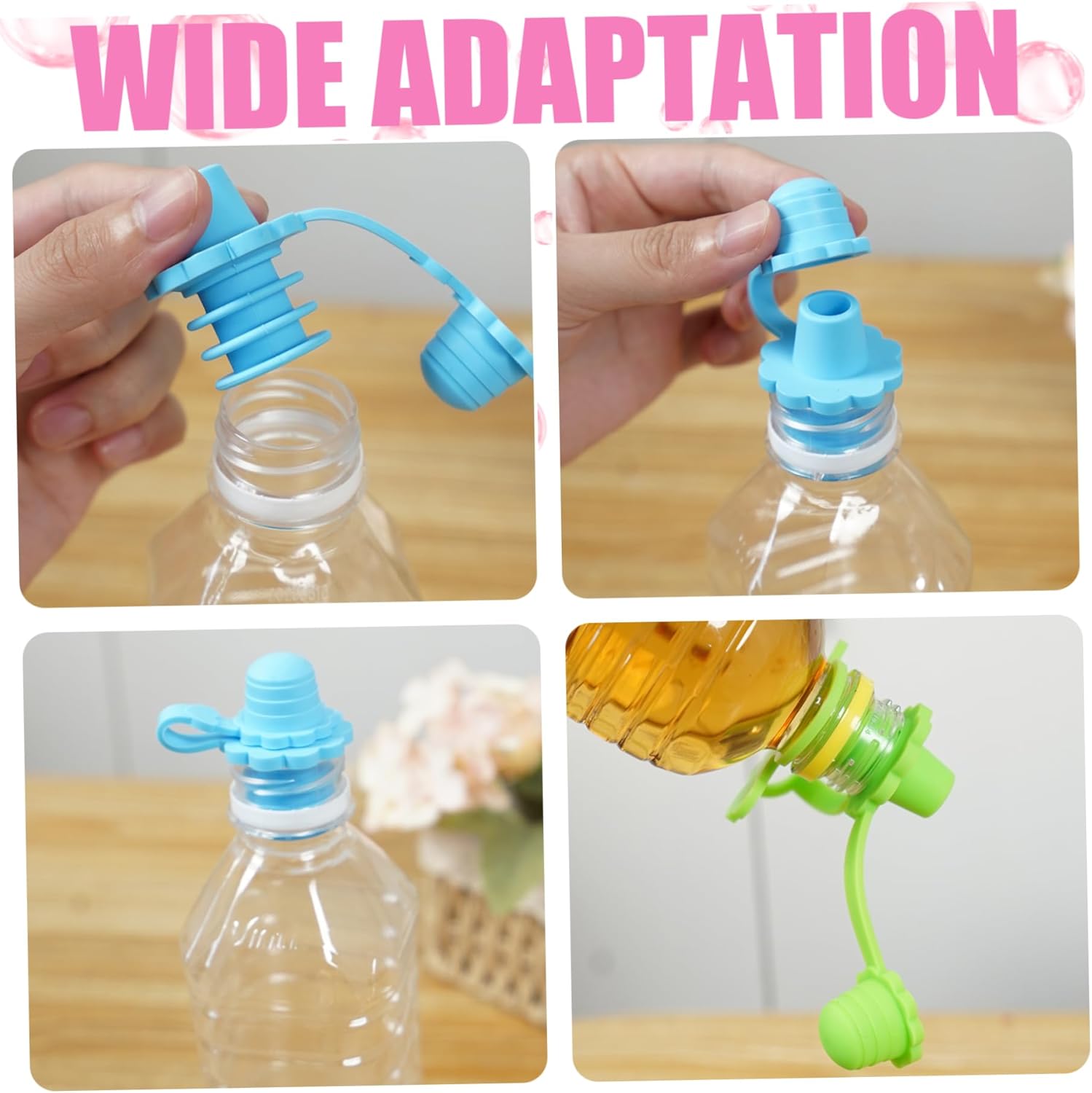 5 Pcs Silicone Bottle Spout Spill Proof Water Bottle Sippy Top Food-Grade Silicone Water Cap Portable Topper for Toddlers Kids and Adults Protects Kids Mouth... - Image 6