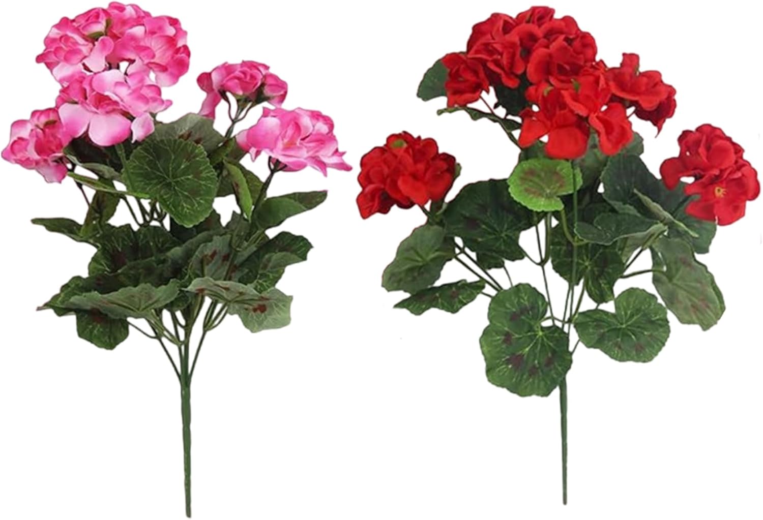 6Pcs Artificial Geraniums 14 Inch Lifelike Artificial Flowers with Adjustable Branches Long Lasting Vibrant Silk Geranium for Indoor, Outdoor, Red - Image 7