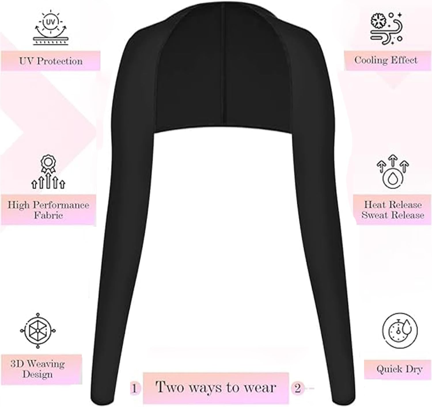 Cooling Shawl Arm Sleeves for Women&Men,UV Sun Protection Breathable Arm Sleeves,UPF Cooling Sleeves for Sports - Image 3