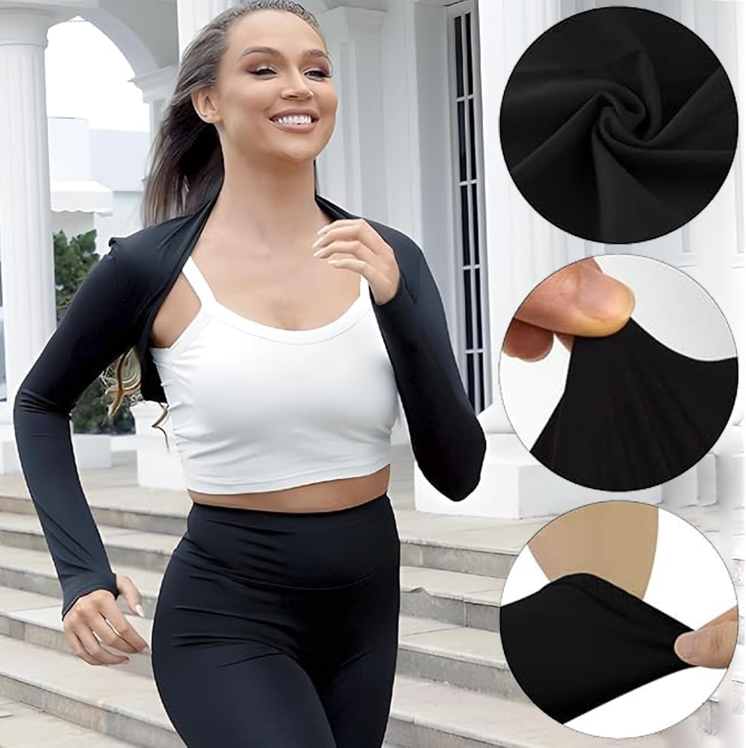 Cooling Shawl Arm Sleeves for Women&Men,UV Sun Protection Breathable Arm Sleeves,UPF Cooling Sleeves for Sports - Image 4
