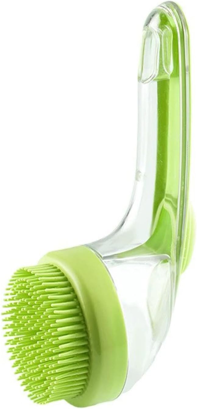 Dog Bath Brush, Dog Scrubber for Bath, Soft Silicone Dog Grooming Brush Shampoo Dispenser, Pet Shower Brush for Short & Long Hair Dog Cat Washing (Green) - Image 1