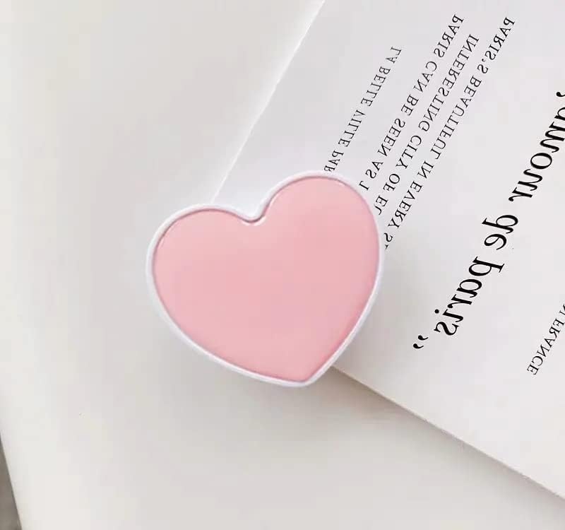 Heart-Shaped Phone Grip and Stand, Collapsible Expandable Design, Pink - Image 3