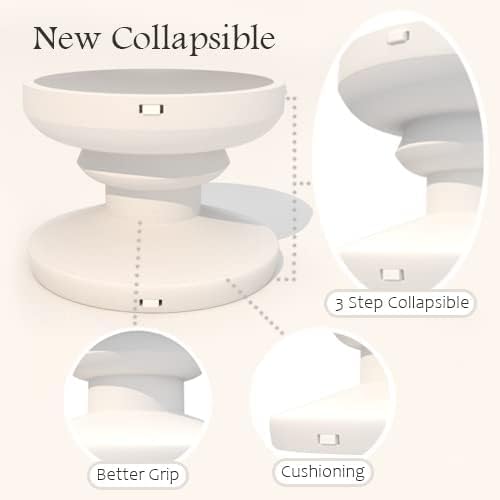 Heart-Shaped Phone Grip and Stand, Collapsible Expandable Design, Pink - Image 4