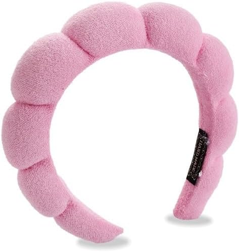 Soft Spa Headband for Women and Girls, Non-Slip Hair Band for Face Washing, Makeup, Shower, Pink - Image 4