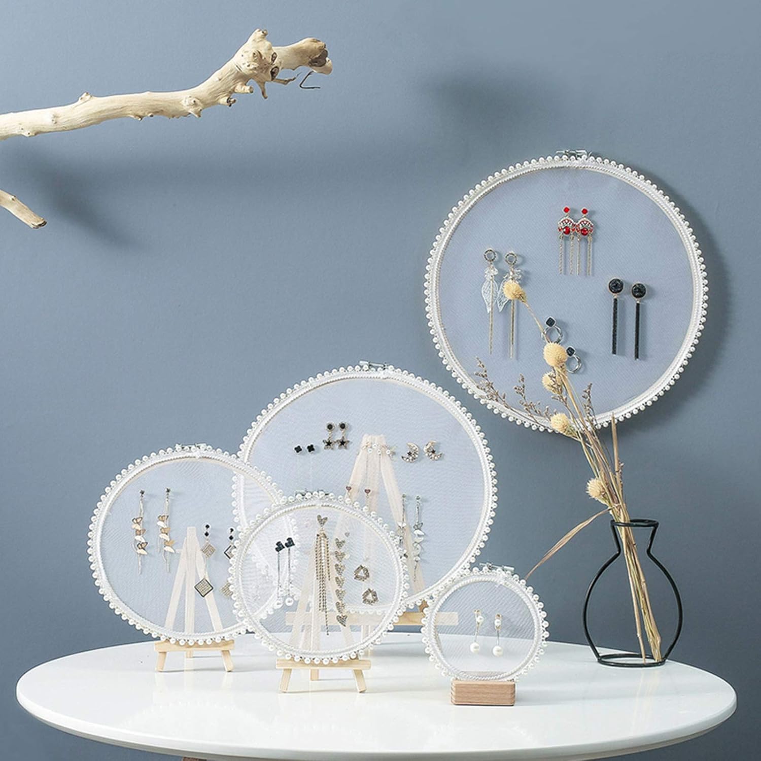 5 PCS Embroidery Hoops Round Bamboo Embroidery Hoop Circle Embroidery Frame Wood Hoop Cross Stitch Hoop Adjustable Sewing Rings Hoop for Embroidery Cross Stitching Crafts（4-8inch） - Image 7