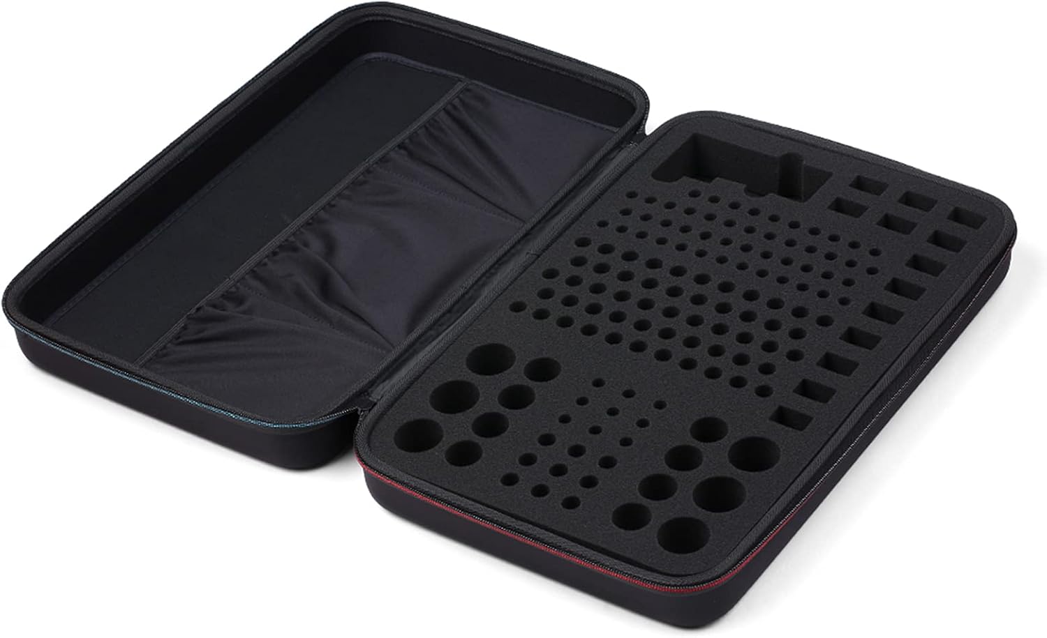 Black EVA Battery Organizer Case with Zipper - Holds 146 Batteries (6D 8C 13 9V 61AA 58AAA) - 42x26.5x9.5cm - Image 1