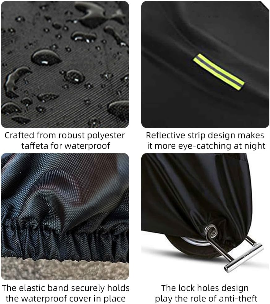 Heavy Duty PVC Motorcycle Cover 2XL/3XL for Weather Protection, for Rain, Snow, 530g Universal Fit - Image 5