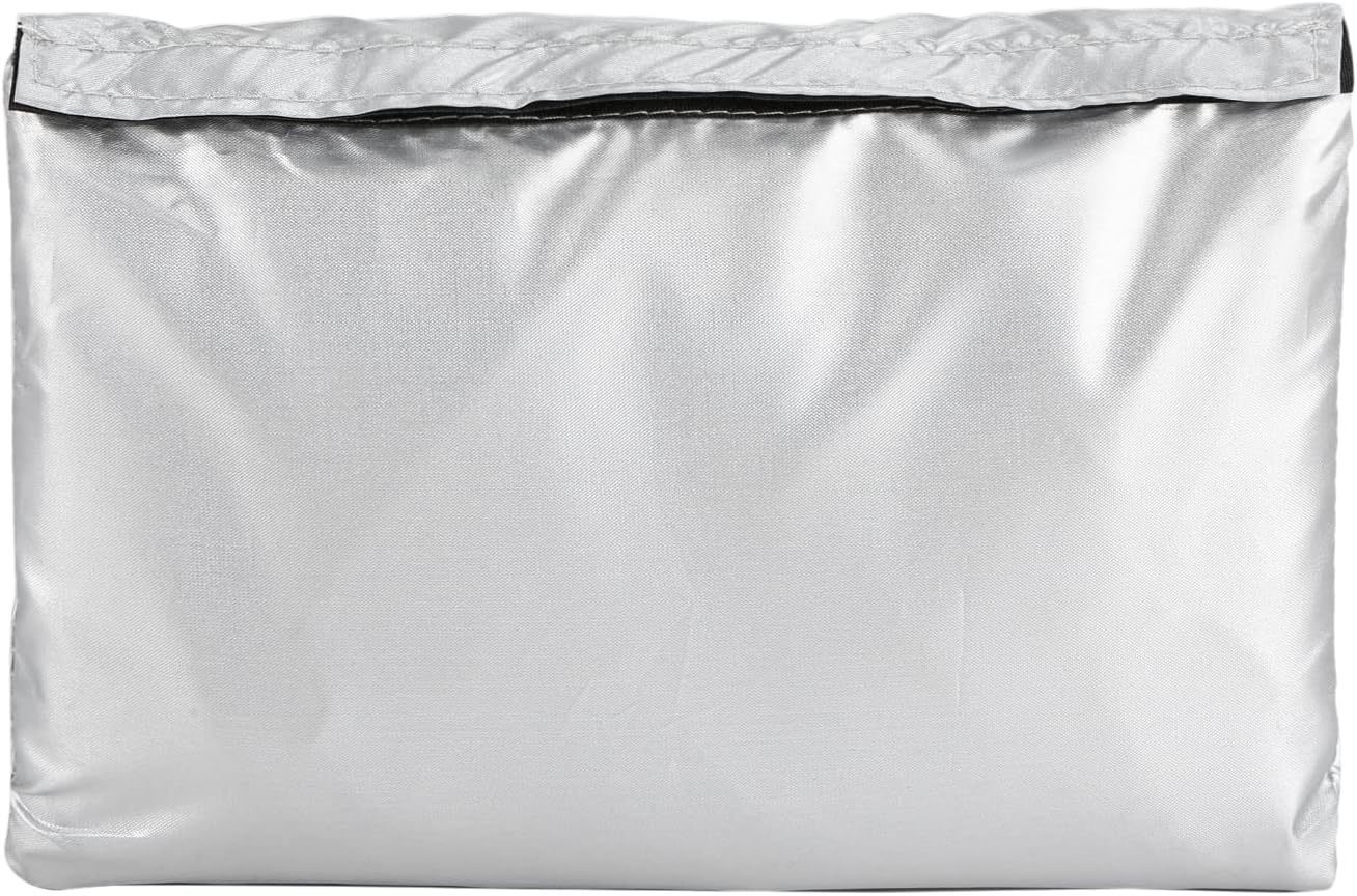 Silver-Coated 190T Polyester Cover for 20/24/26/29 Inch Bikes - Black/Black&Silver, S/M/L/XL Sizes, Weatherproof with Quick-Release Buckle & Lock Hole - Image 2