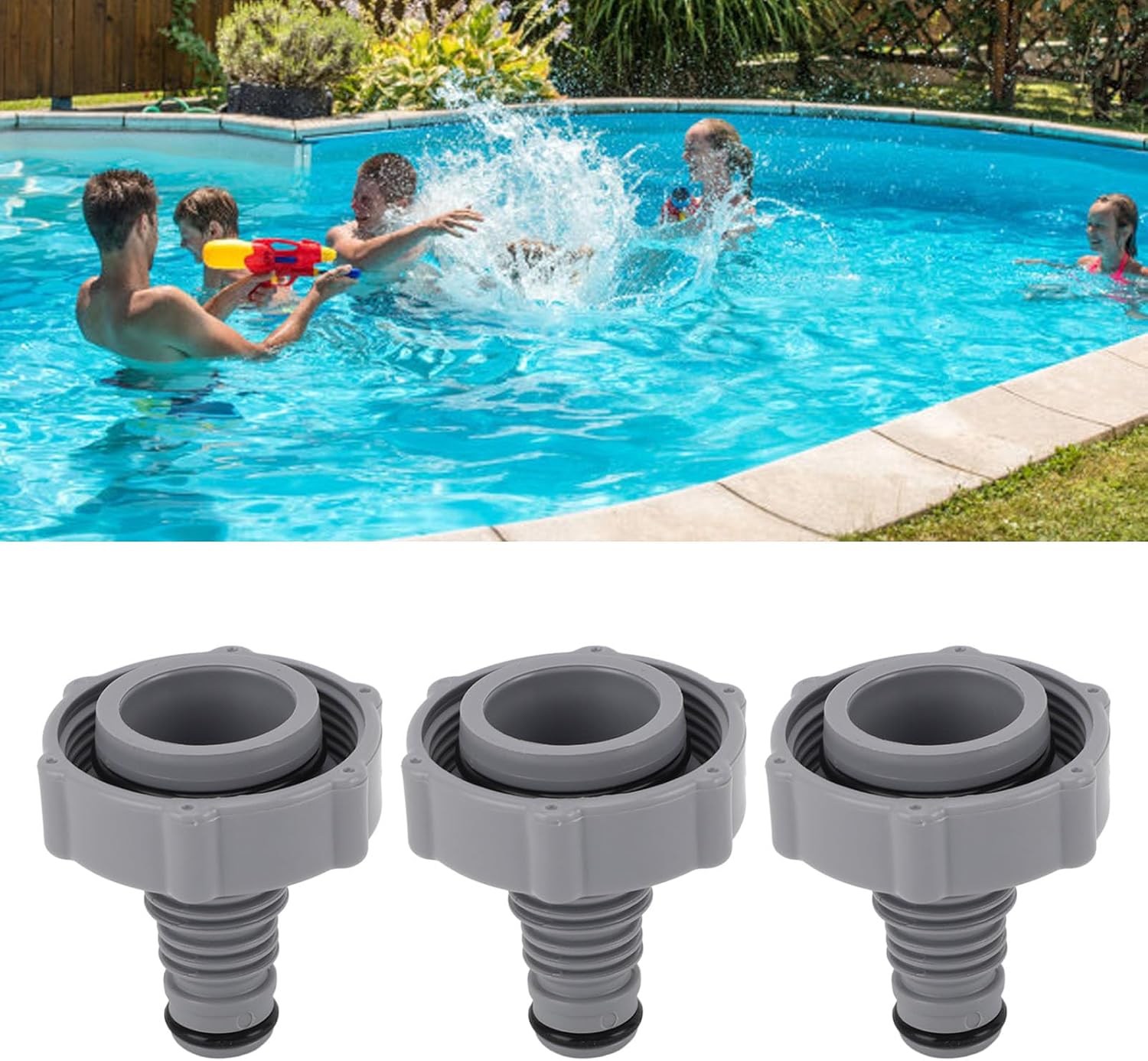 P6H1419-Compatible 40mm Plastic Pool Drain Valve with 32mm Inner Connector - Leak-Proof Design, Easy Installation, for Swimming Pools & Spas (Pack of 3) - Image 5