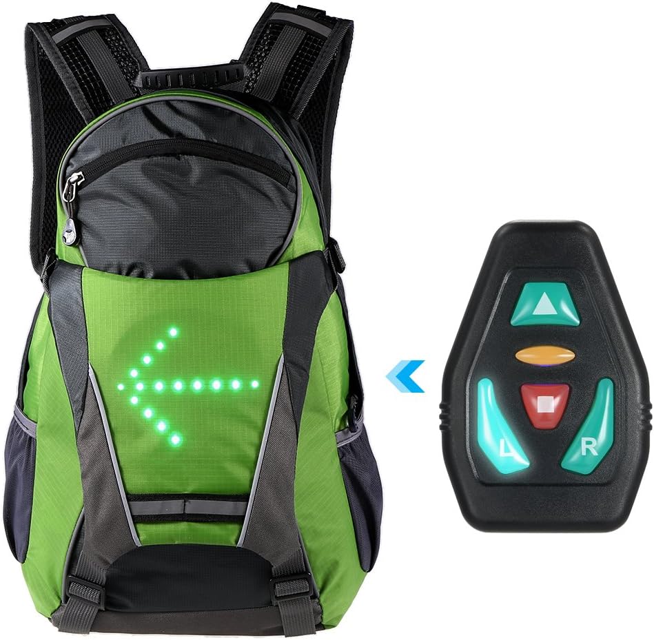 Cycling Bicycle Backpack with LED Turn Reflective Bag Pack for Outdoor Safety Night Riding Running Camping Hiking Mountaineering Walking Jogging - Image 1