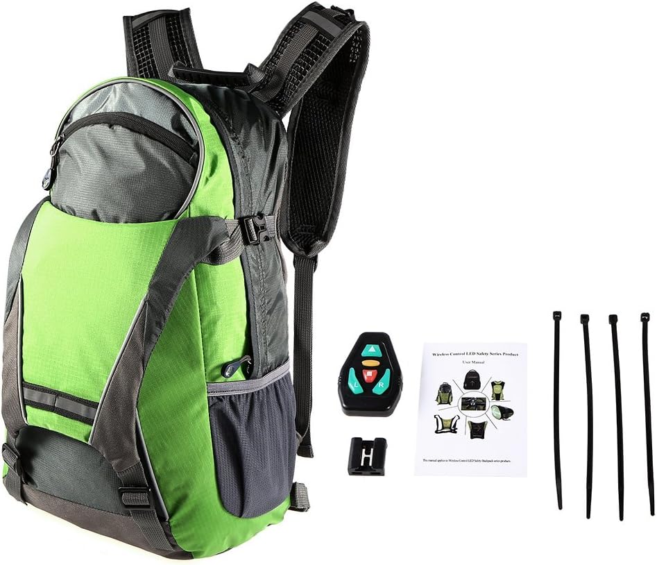 Cycling Bicycle Backpack with LED Turn Reflective Bag Pack for Outdoor Safety Night Riding Running Camping Hiking Mountaineering Walking Jogging - Image 8