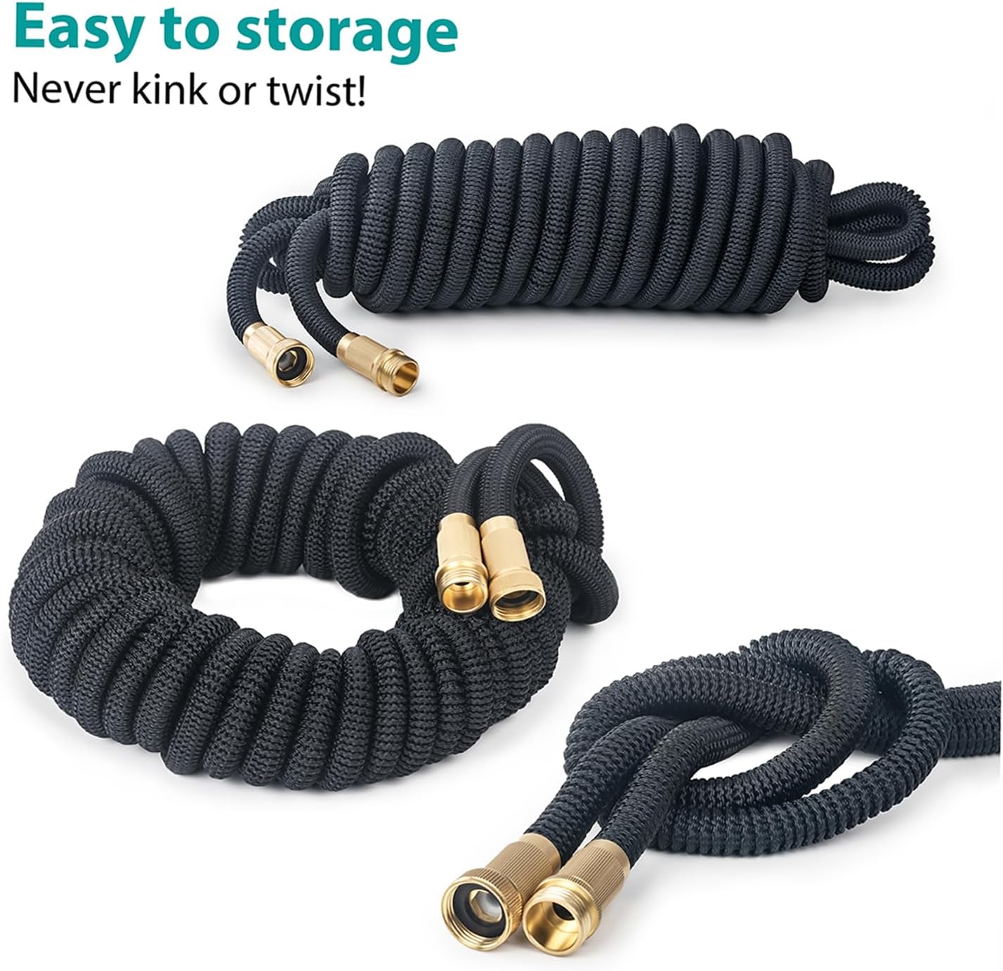 75FT Expandable Garden Hose with 8 Spraying Modes, Shut-Off Valve, Handy Water Pipe for Watering Garden and Washing Car, Expandable Water Hose Tool for Home Use - Image 8