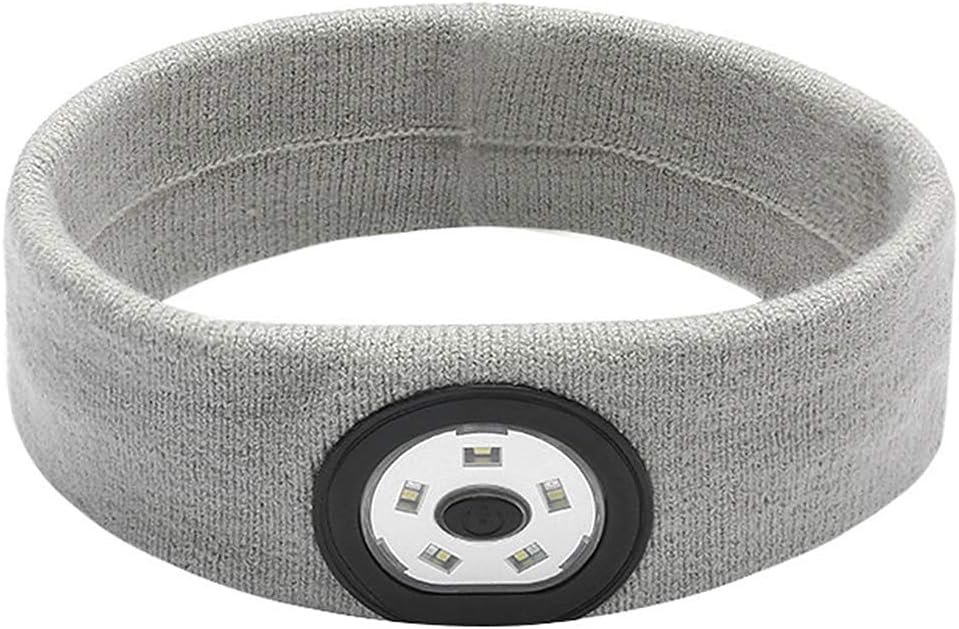 Sport Sweat Headbands with LED Lights for Men Women Workout Head Band Sweatbands Outdoor Running Night Safety - Image 1