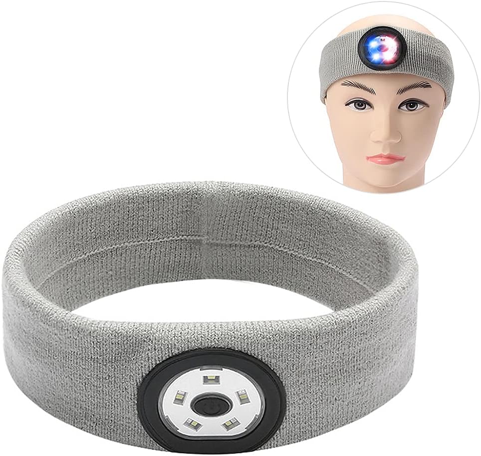 Sport Sweat Headbands with LED Lights for Men Women Workout Head Band Sweatbands Outdoor Running Night Safety - Image 3
