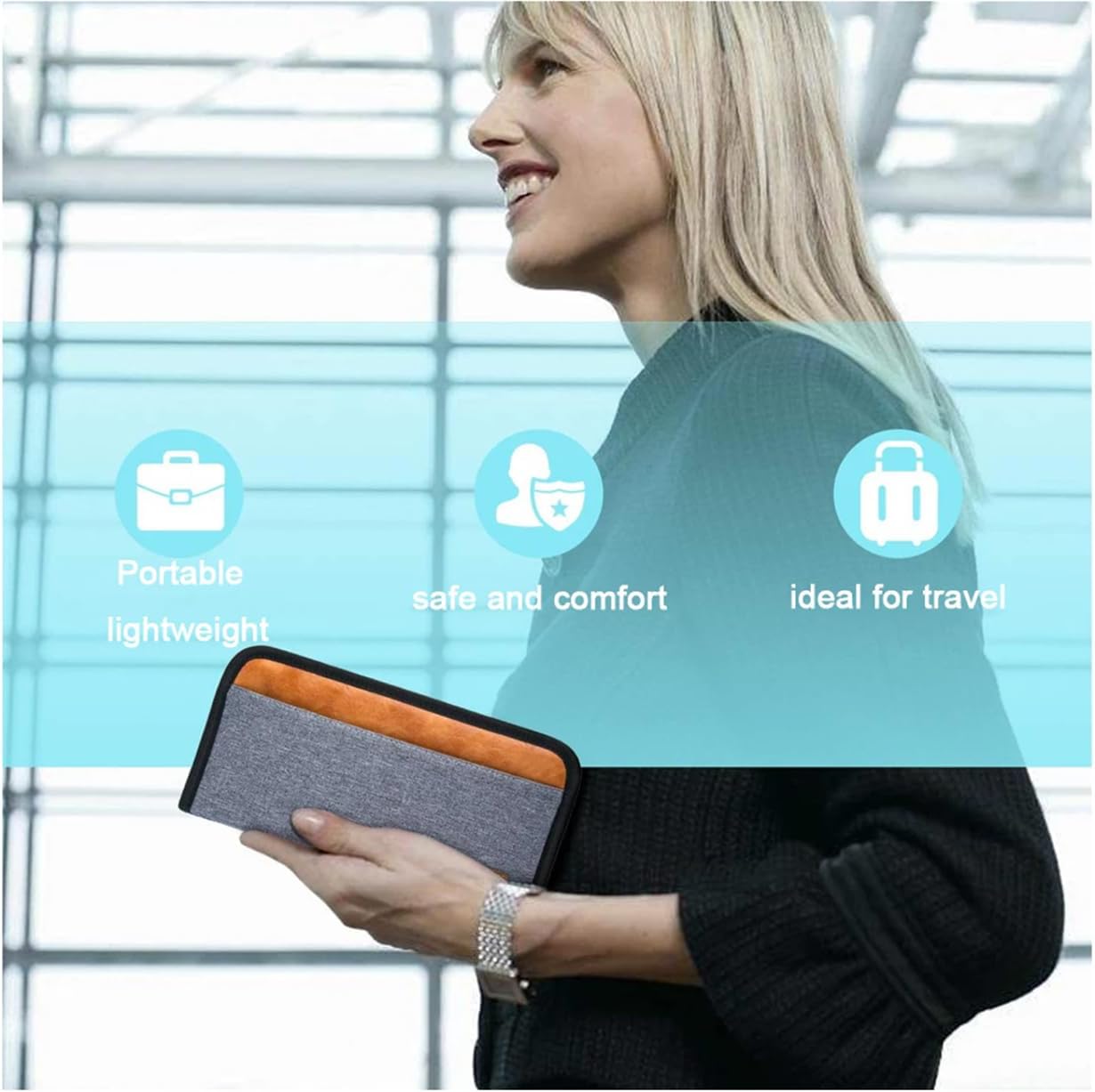 Travel Passport Wallet Family Passport Holder Documents Organizer with RFID Blocker for Men & Women - Image 7