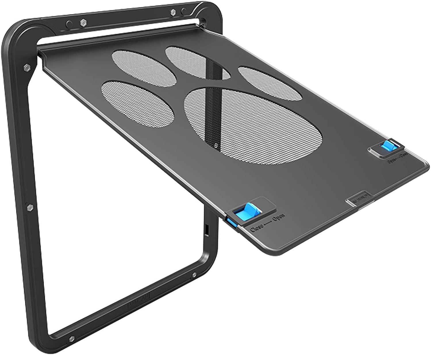 Pet Screen Door Sliding Screen Dogs Door with Magnetic Flap Lock Automatically for Medium Large Dogs - Image 1