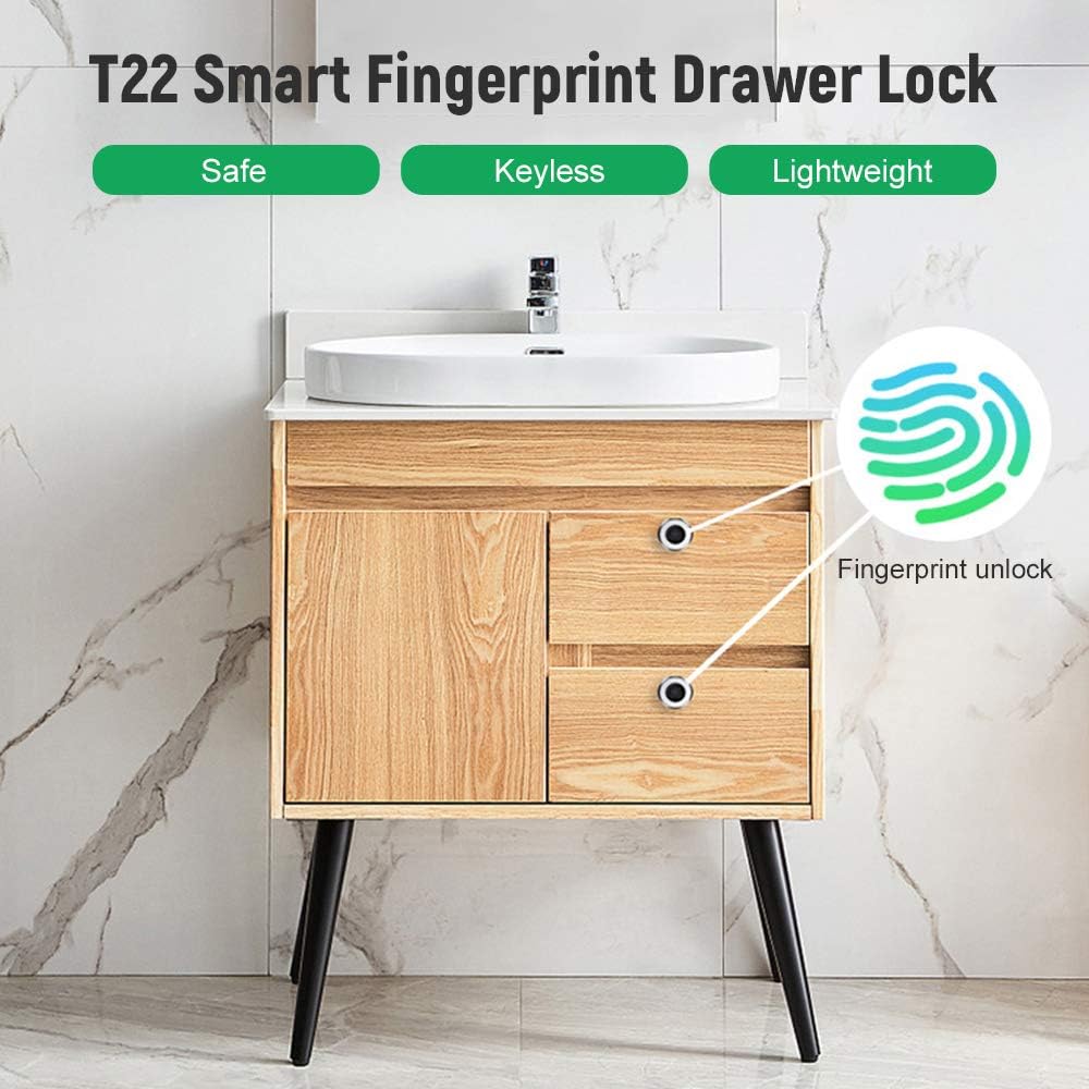 Compact Smart Fingerprint Lock T22 with Rechargeable Battery for Cabinets, Suitcases, Bikes, and More - Image 3