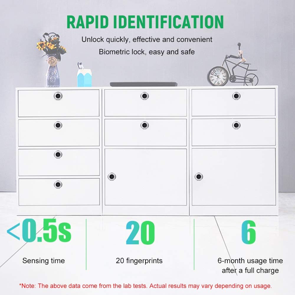 Compact Smart Fingerprint Lock T22 with Rechargeable Battery for Cabinets, Suitcases, Bikes, and More - Image 6