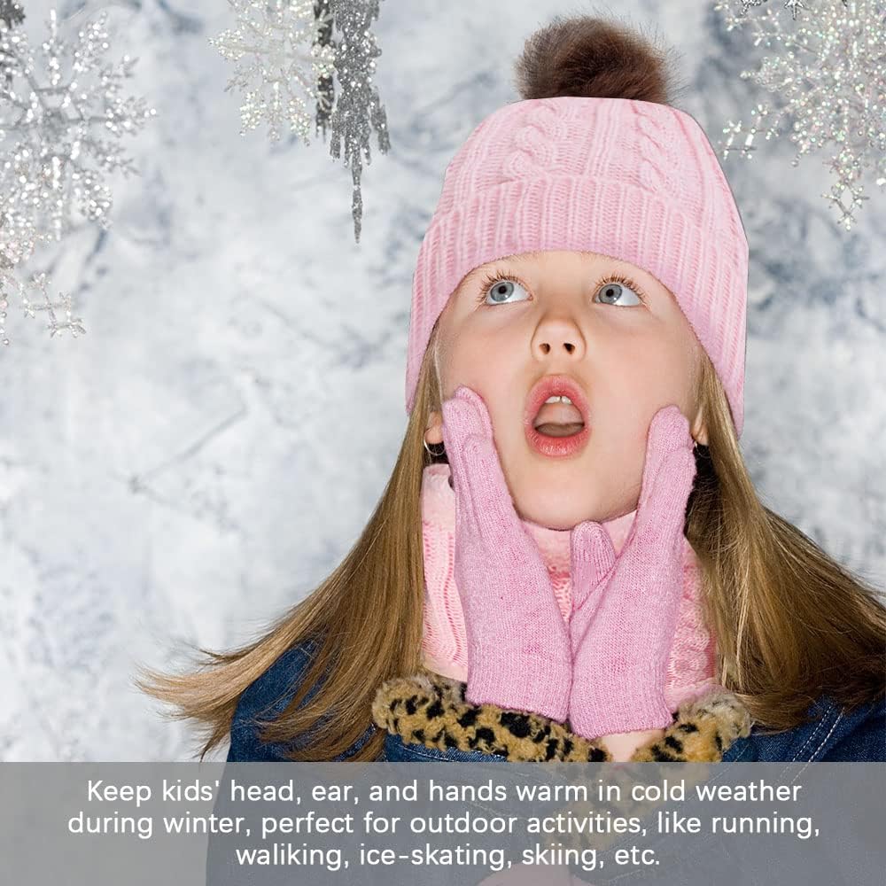 Soft Plush Winter Accessory with Hat, and Scarf in Multiple Colors - Image 3