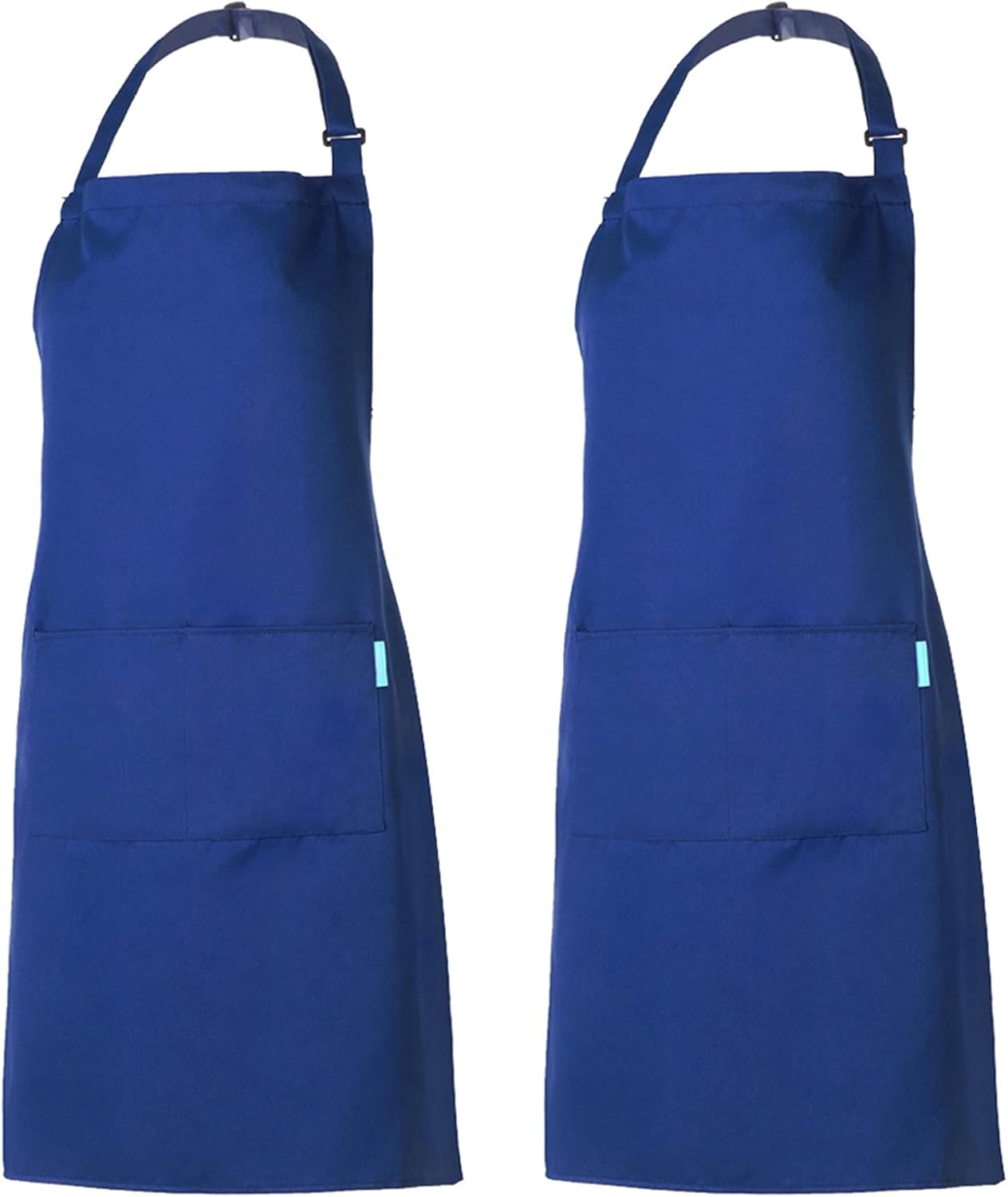 Adjustable Multi-Purpose Aprons for Men and Women with Long Waist Ties and Front Pockets, Polyester Cotton Blend - Image 1