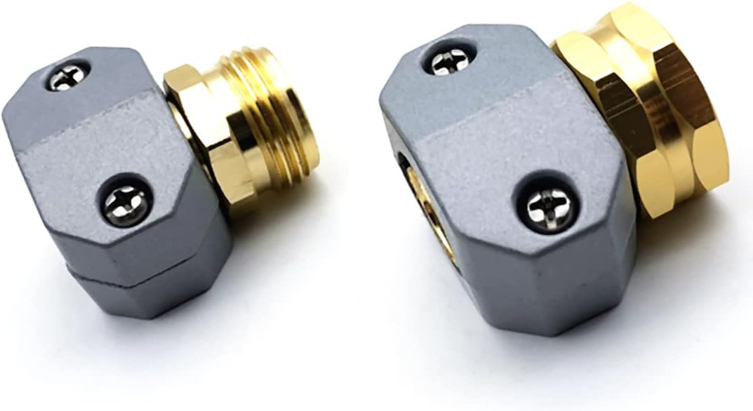4 Pack Heavy Duty Garden Hose Repair Fittings, Aluminum Mender Female Male Hose Repair Coupler Connector with Clamp, Fits All 3/4 Inch or 5/8 Inch Garden Hose - Image 6