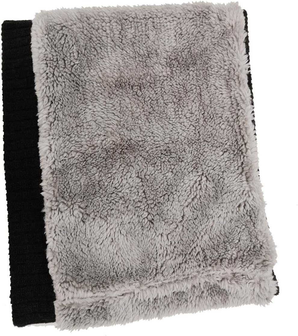 Neck Warmer Gaiter Tube Polar Fleece Ski Winter Face Cover Mask Cold Weather Face Scarf(2 Pack Black+Darkgrey) - Image 6
