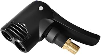 Black Bike Pump Adapter Presta Valve Adapter Dual Head Bike Track Pump Tyre Air Pump Valve Adapter Pump Connector Head Tires Tubes Accessories - Image 1