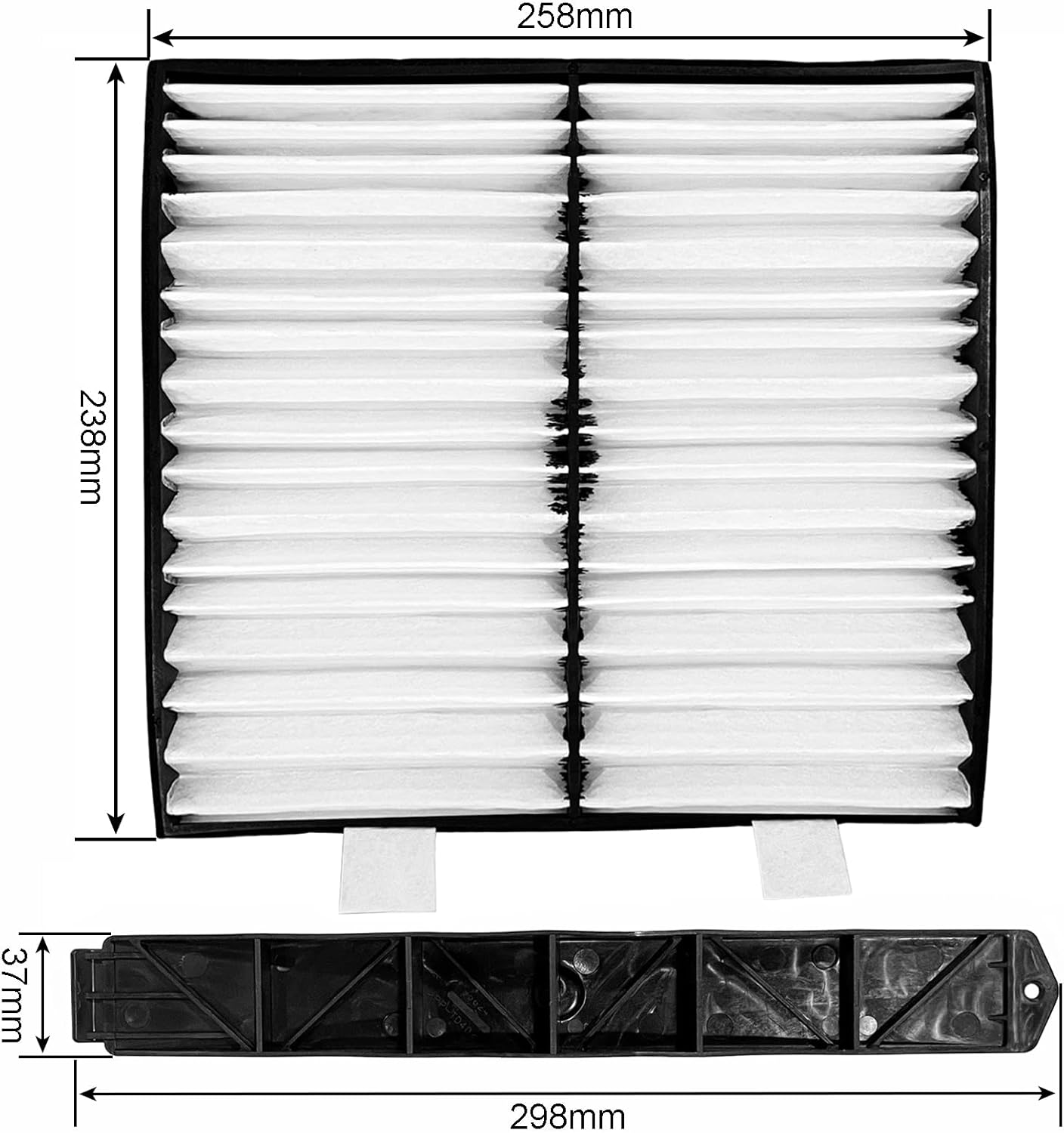 Cabin Air Filter Retrofit Kit Fits for 07-14 GM Chevy Silverado Sierra Tahoe Yukon Avalanche Suburban Cadillac Escalade,Replaces OEM #: 22759208 259-200, 22759203, 103948 - Image 5