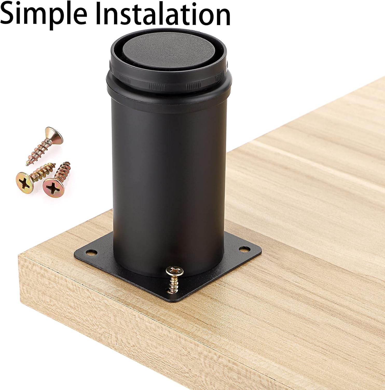 4Pcs 4 Inch Adjustable Replacement Furniture Legs Feets - Stainless Steel Table Legs Extenders Heavy Duty Furniture Risers Lifters for Cabinet Sofa Chair Desk - Image 6