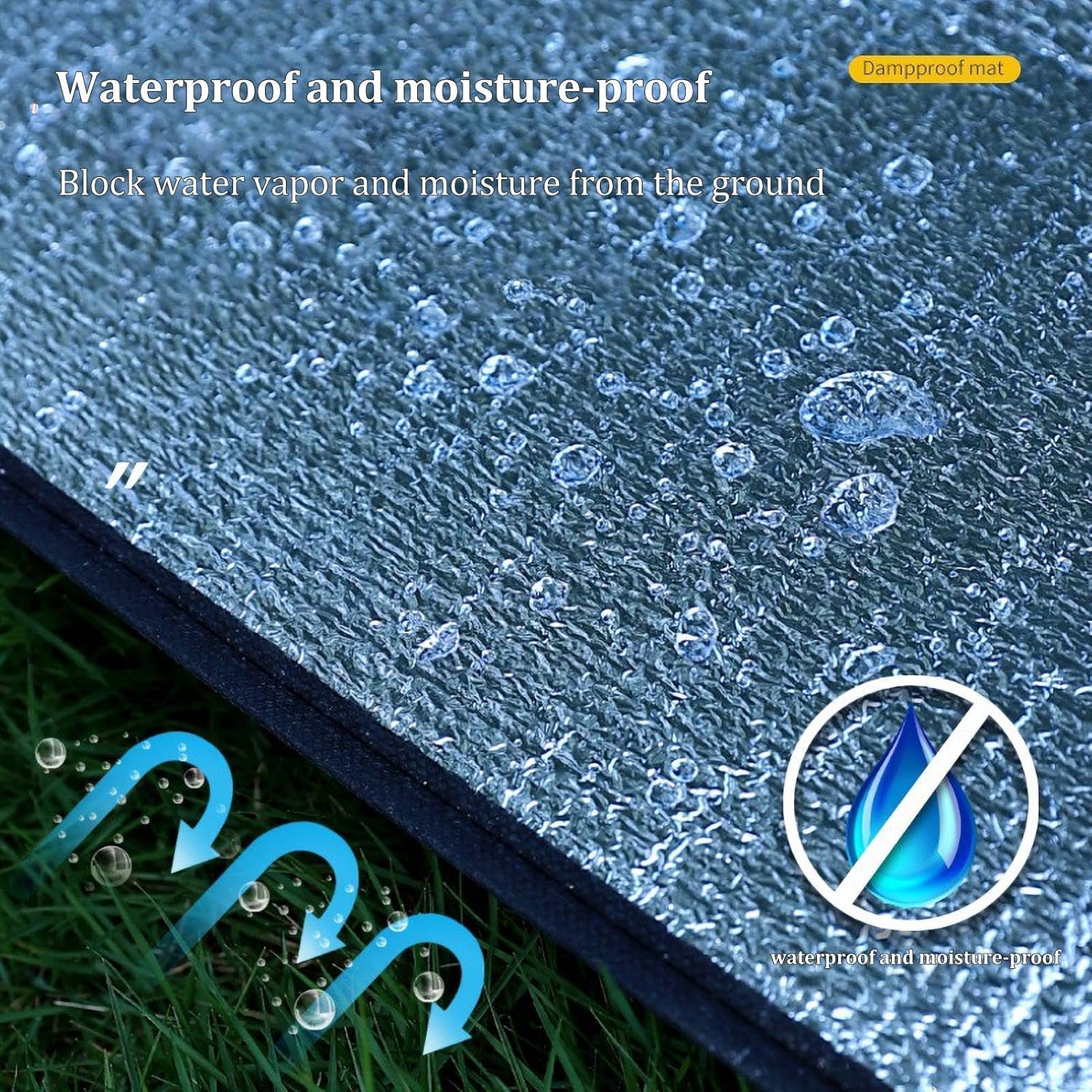 200*200CM Aluminium Foil Camping Mat, Insulating Waterproof Thermal Foam Sleeping Mat For Camping, Sleeping Roll Pad Of Aluminum Foil, Foldable Double-sided Tent Mat For Outdoor Camping Hiking Picnic - Image 6