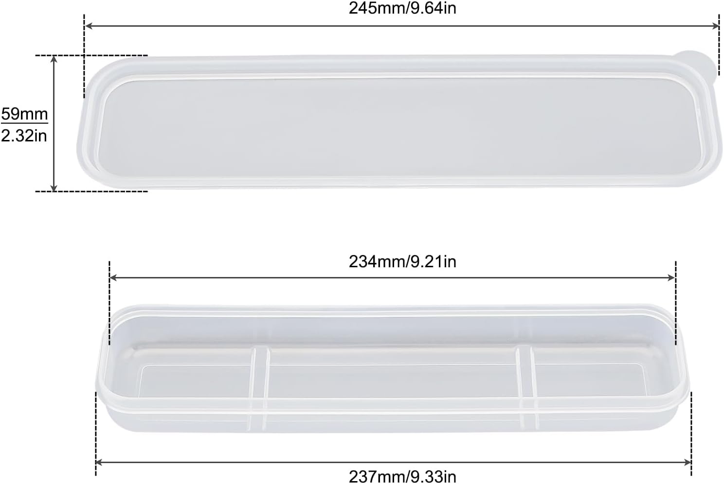 Portable Flatware Box Travel Tableware Storage Case, Simple Tableware Storage Box Case for Cutlery Kit (White) - Image 4