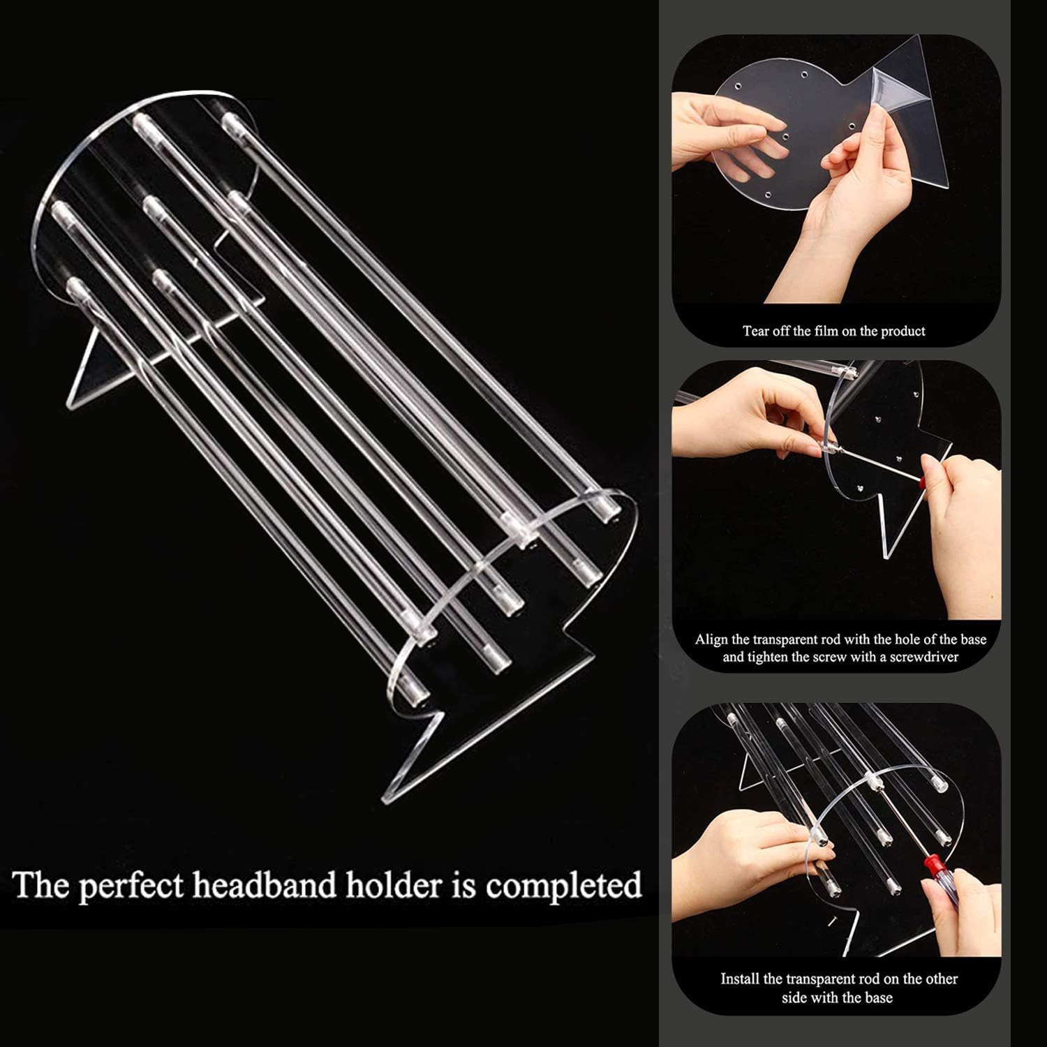 Headband Holder,Clear Jewelry Organizer for Teen Girl Women Gifts, The Perfect Headband Display Organizer - Image 5
