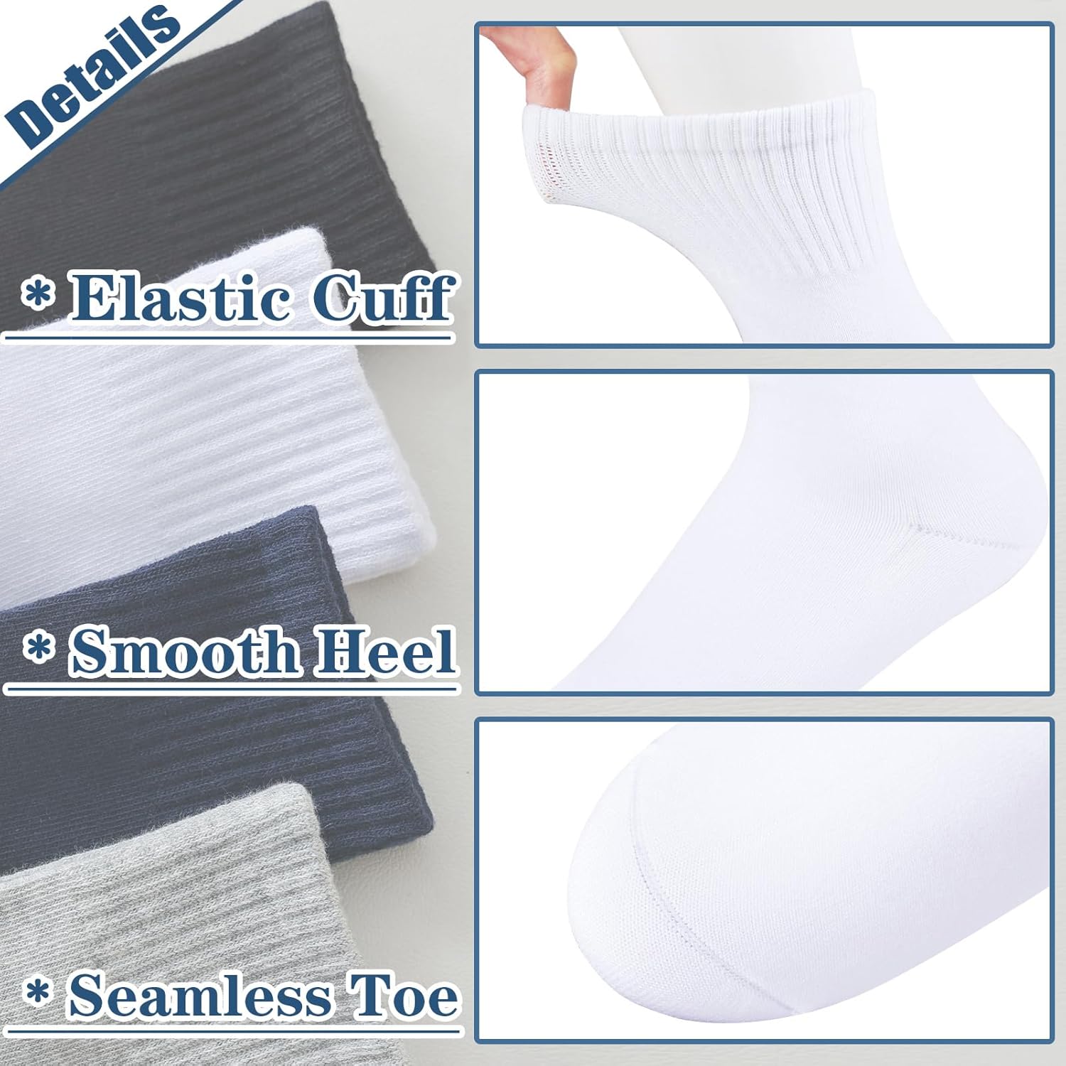 Boys Crew Socks Kids Seamless Cotton Socks Dress Socks Uniform Socks for Girls 4/8 Pairs - Image 4