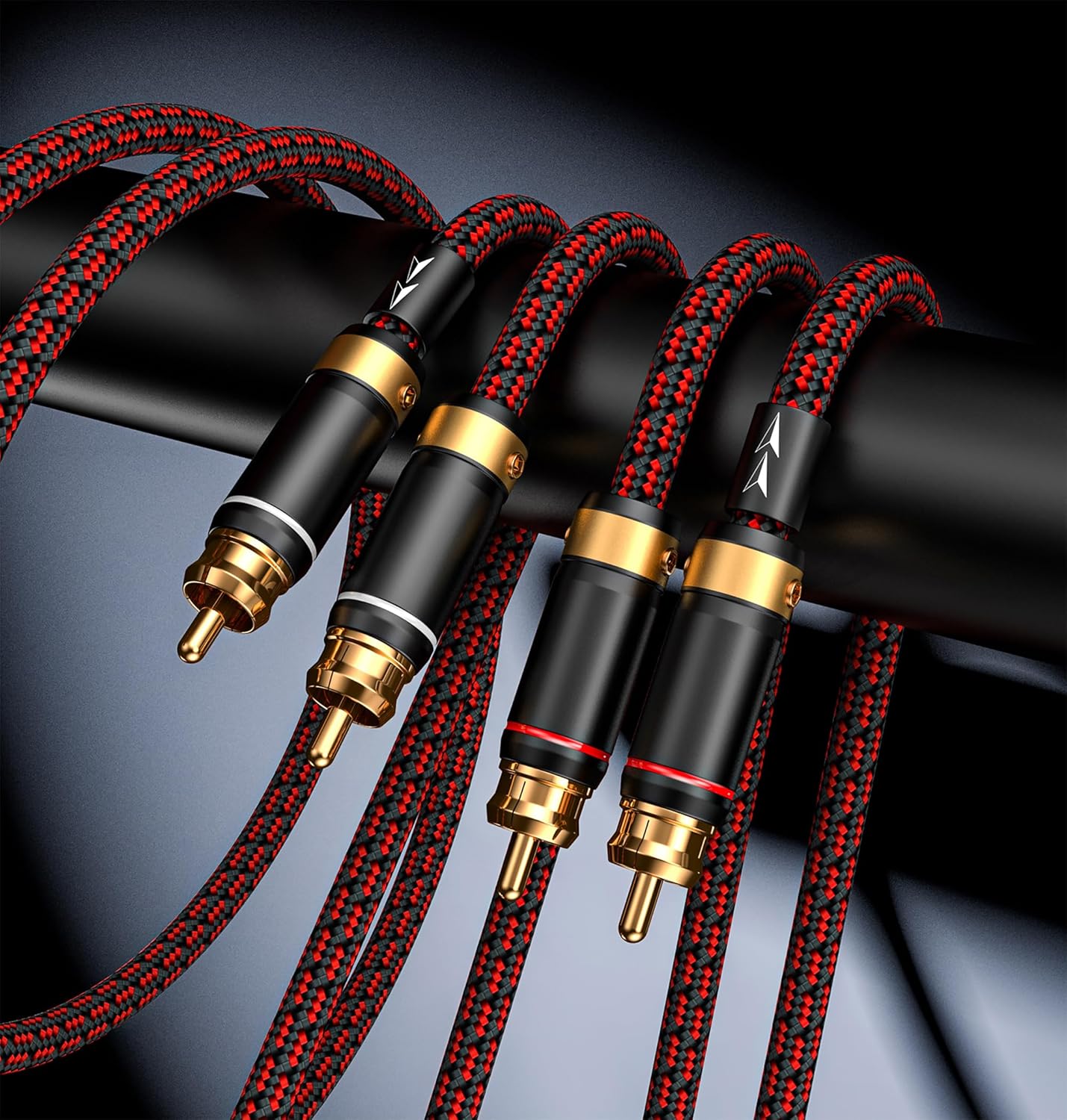 Auidophile 2RCA Male to 2RCA Male Stereo Audio Cable,Gold Plated | 4N Oxgen-Free Copper Core (6 Feet (2M)) - Image 3