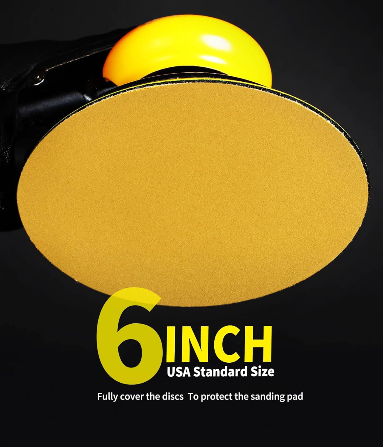 6 Inch Sanding Discs Hook and Loop No Hole, 320 Grit Sandpaper, Da Sandpaper for Automotive and Woodworking, 100 Pack - Image 2
