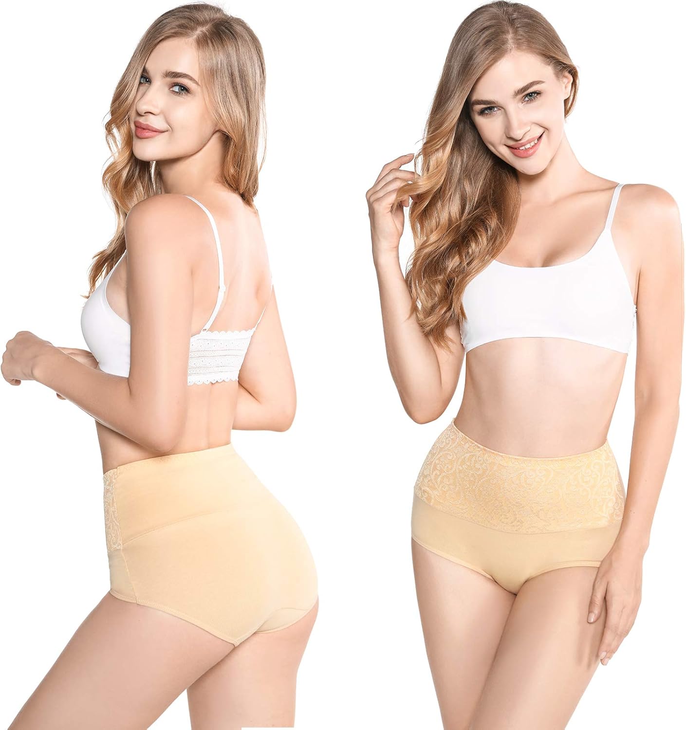 5-Pack Women's High Waist Tummy Control Panties Cotton Underwear No Muffin Top - Image 6