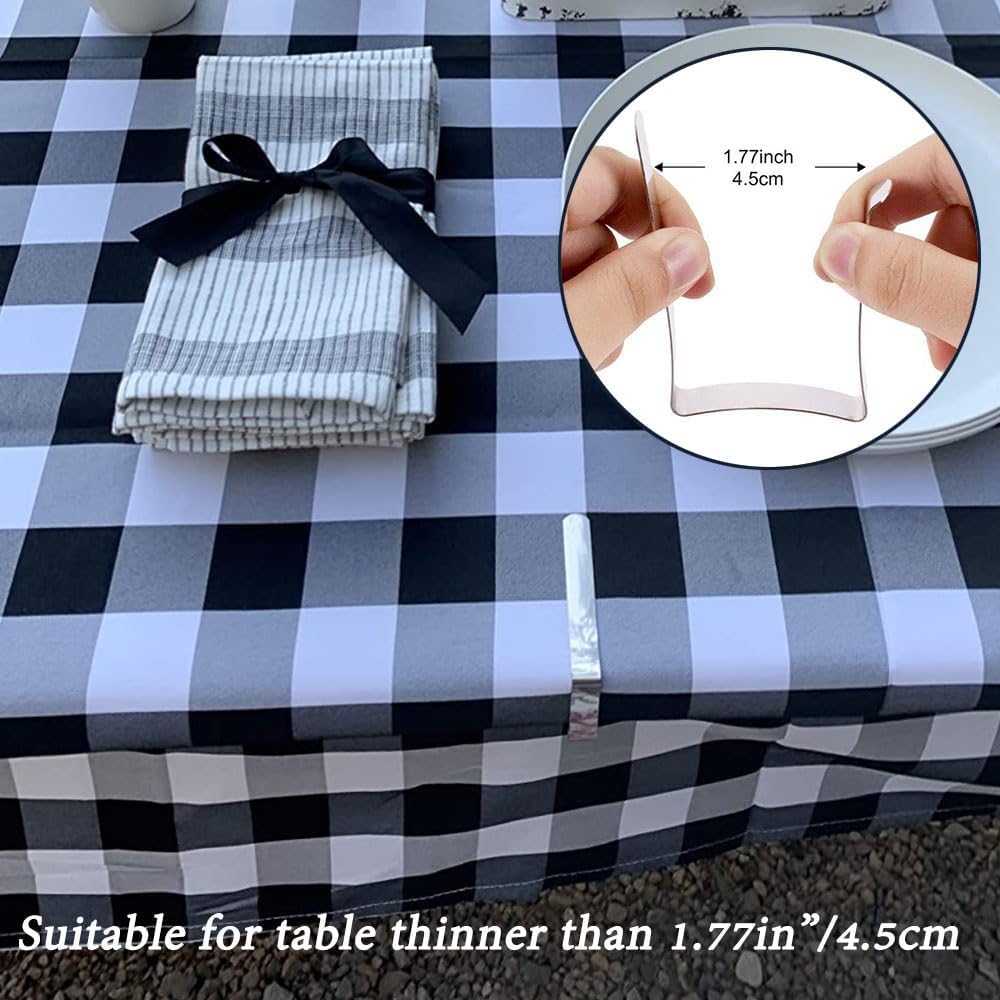 Table Cloth Clips 8pcs, Stainless Steel Metal Triangle Picnic Table Clips for Home, Restaurant, Picnic, Party - Image 3